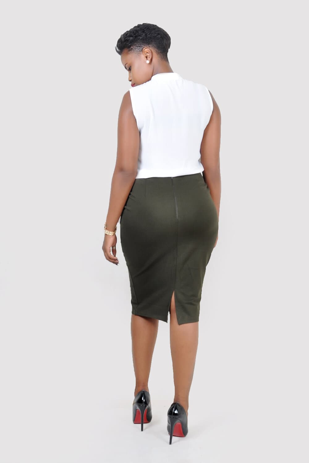 gray dress causal frank - alternate view